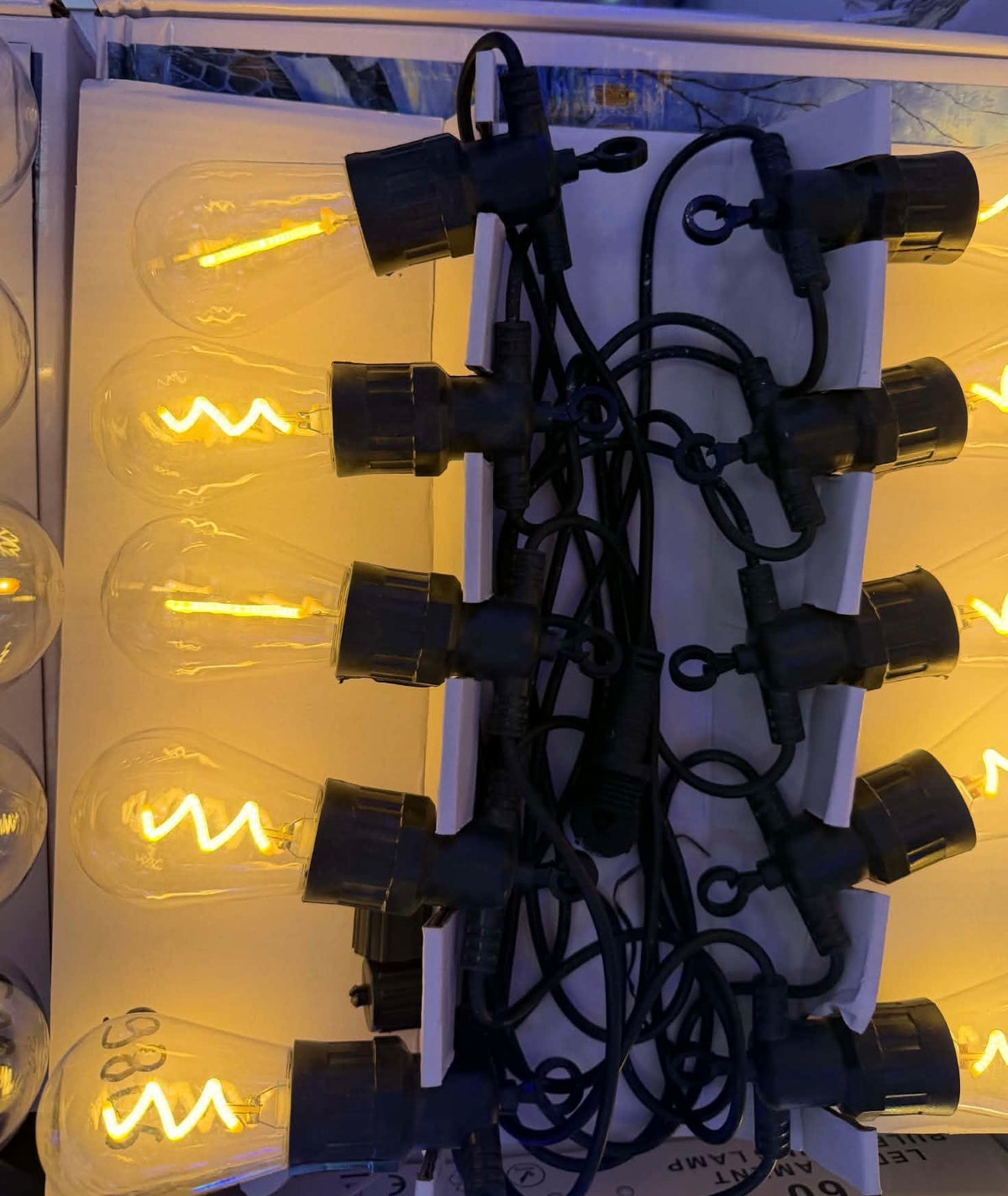 Ghirlandă luminoasă led de exterior- 20m lungime, cu becuri decorative vintage